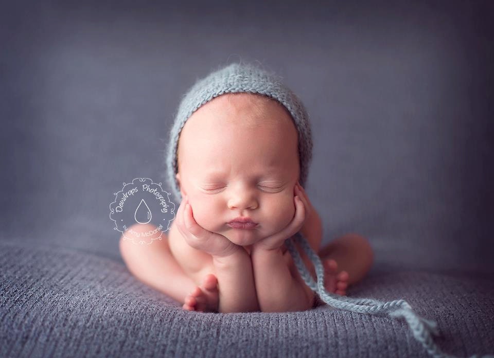 Blue Classic Newborn Bonnet