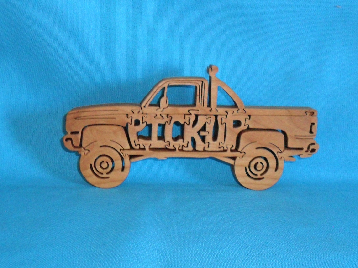Pickup Truck Handmade Scroll Saw Wooden Puzzle