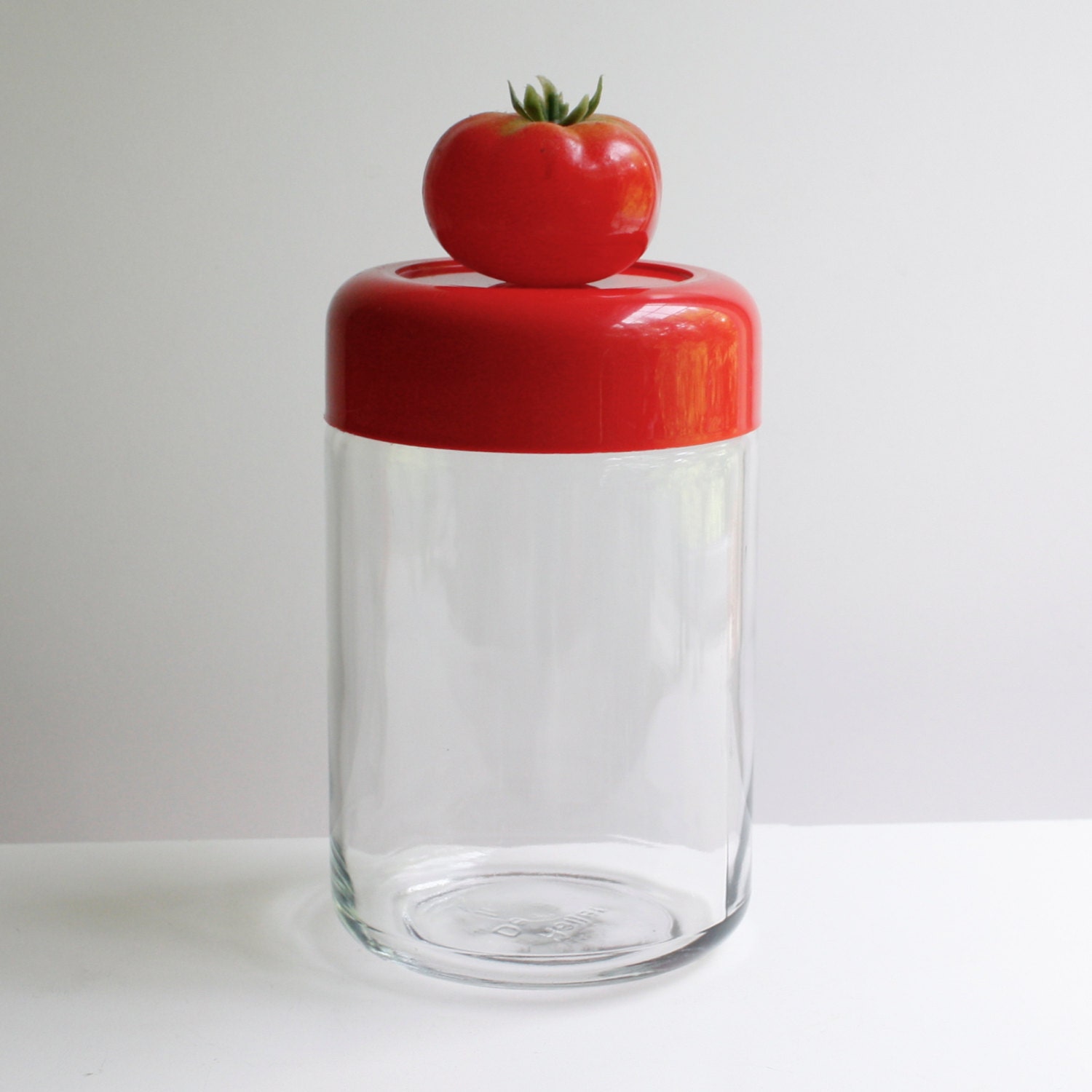 Vintage Heller Glass Jar by Massimo Vignelli