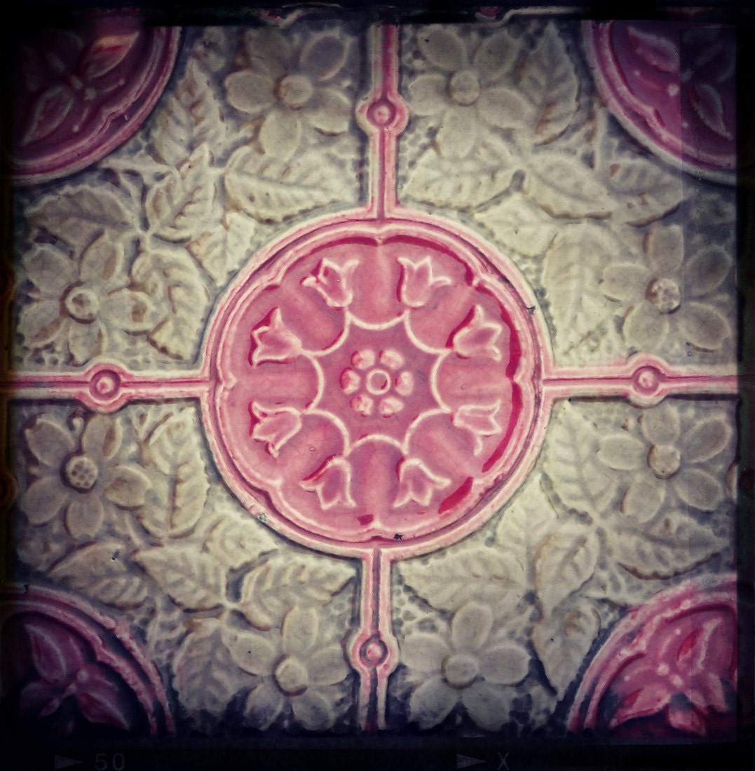 Architectural Detail Photography Square 6x6 Print Modern Home Vintage Tile
