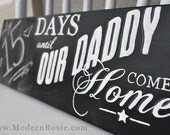 Deployment Countdown Chalkboard Sign