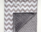 Gray Chevron Riley Blake Blanket
