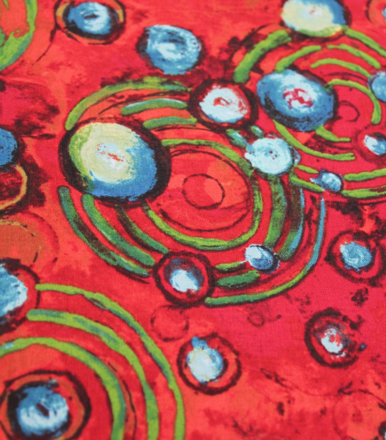 Red Galactic Gypsy Wrap, size M or L - Gypsy Wraps by Julie Bartel:  pre tied bandana,  dread wrap, yoga headband