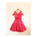 1950s-1960s SWIRL fuchsia bubble-hem party dress