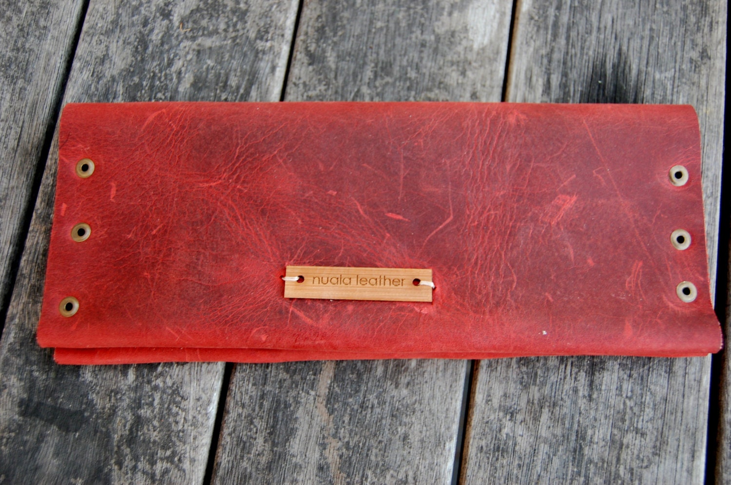 Wallet in red leather
