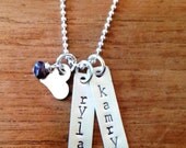 Personalized two sterling silver rectangles