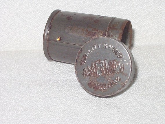 Vintage American Quality Snuff Can Primitive by InheritedTraits