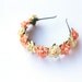 sweet rosie rose flower headband / cream & orange peach / vintage inspired floral headpiece, rustic, wedding, bridal, pastel, hair accessory