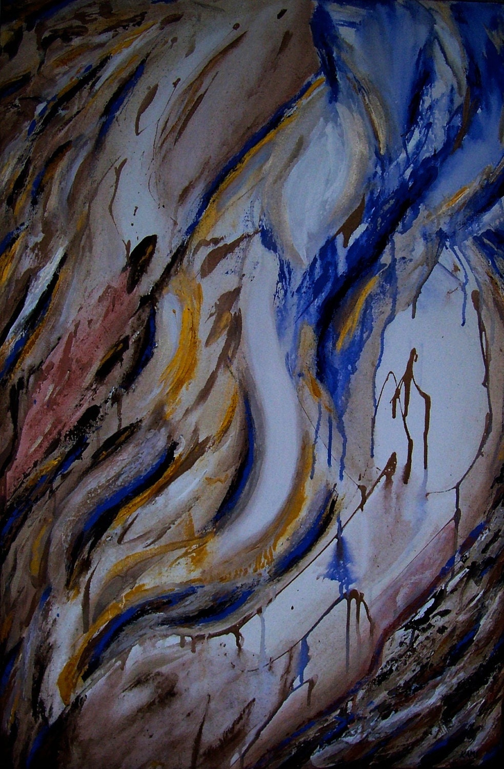 Daydream -24x36 -Acrylic Contemporary Painting by Abstract Artist Kami Kinnison