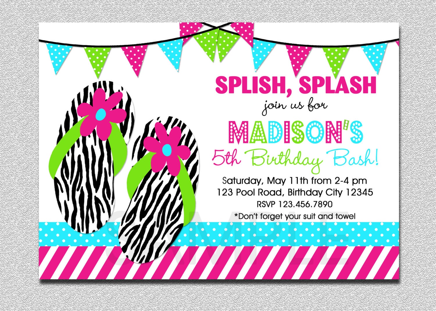 Splish Splash Pool Party Invitation 1st Birthday Pool Party Invitation Boys or Girls Il_170x135