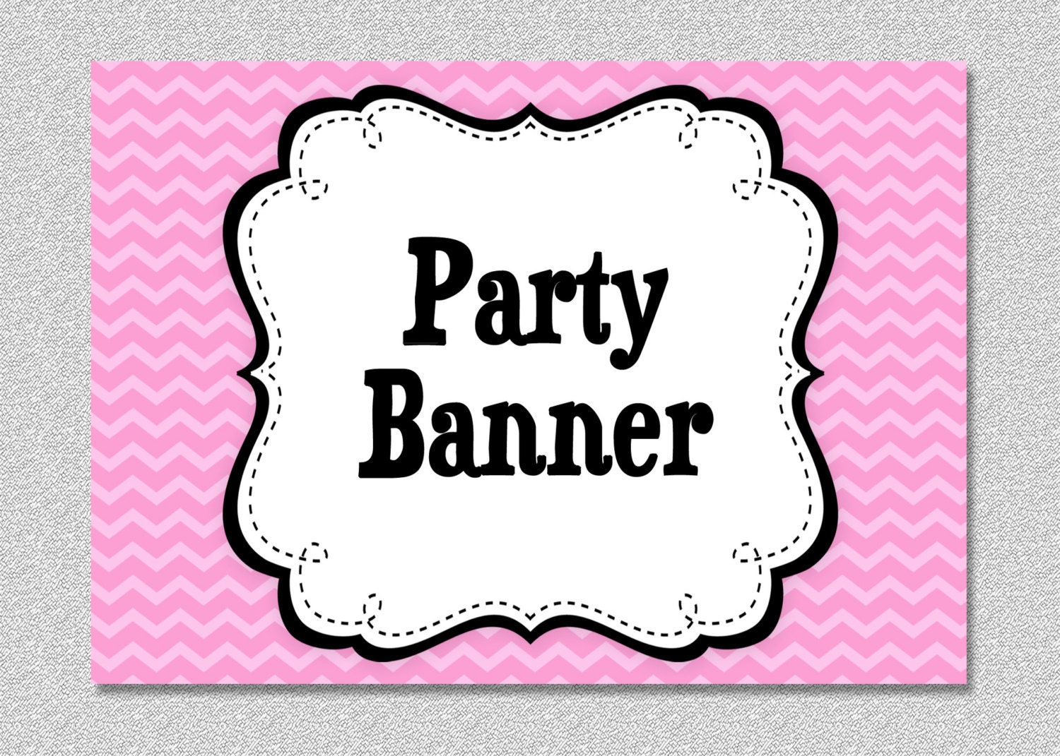 Matching Printable Party Banner