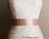 Rose Water Sash - 2 Inch Rose Water Simple Satin Bridal Sash Ready to Ship