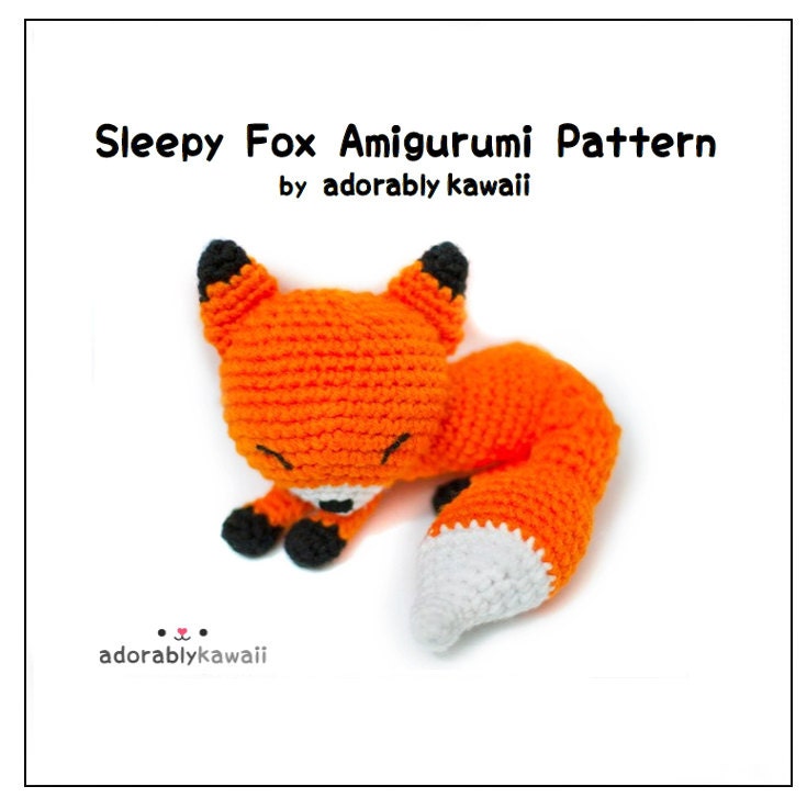 Sleepy Fox Amigurumi - PDF Crochet Pattern