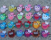 2 Embroidered Owl Hair Clips Owl Hair Clips Felt Hair Clips you choose any TWO