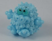 Pale Sky Blue Shragon Dragon Sheep Lamb Ewe Lampwork Glass Handmade SRA Bead NLC Beads leteam