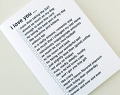 All Purpose I Love You Greeting Cards - Black - Check Off List - Romantic - Anniversary - Funny