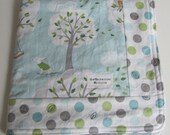 Michael Miller Backyard Baby Windy Day Fabric with Gray Security Blanket Lovey