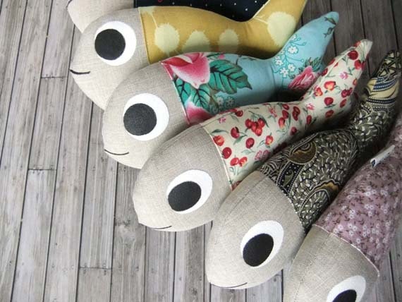 rose Guppy fish softie doll