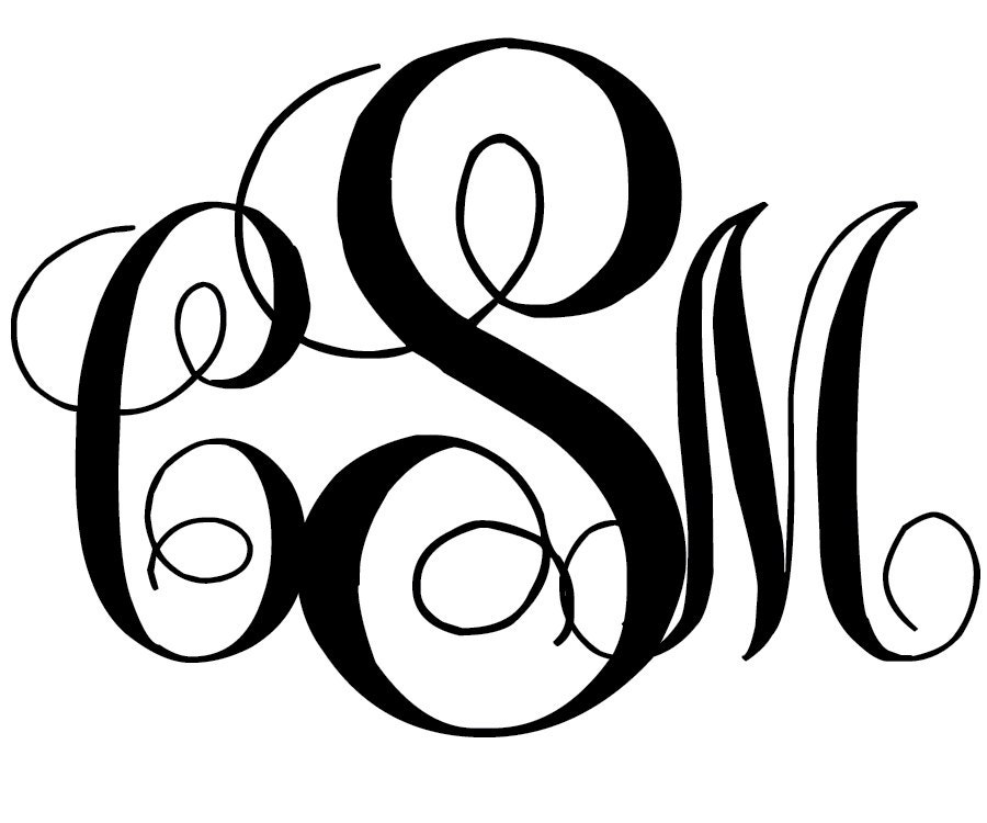 Personalized Wedding Couple Custom Monogram (M6)