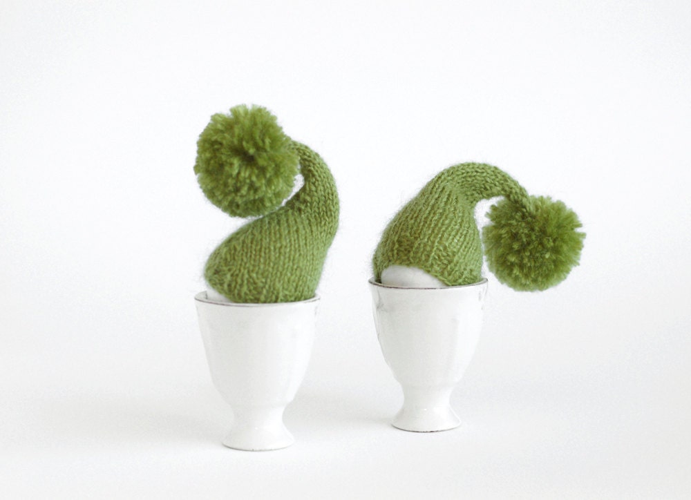 Set of 2 knitted egg warmers