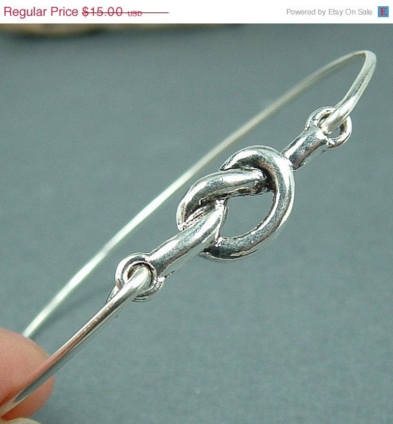 On Sale 10 % off Jewelry - Knot Bracelet, Silver Knot Bracelet, Knot Jewelry, Silver Bracelet, Silver Knot Bangle, Knot Bracelet , Bridesma