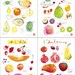 Kitchen art, Seasonal fruit print, French country home, Kitchen decor, watercolor illustration, Food poster