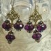 25% off Sale Purple Lucite & Rhinestone Chandelier Fashion Earrings
