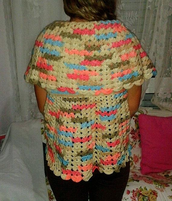Hand Crochet Bolero Shrug Capelet Jacket Cardigan Spring Summer Fall Winter Women Clothing Wedding Accessory Mothers Day Special Gift