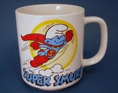 MUG SALE FREE Shipping Smurfs Super Man Smurf Coffee Cup