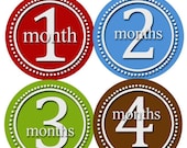 SALE The True Original Seller..Monthly Onesie Stickers...Elijah... Waterproof  Stickers ...Looks Great on ANY Color Onesie