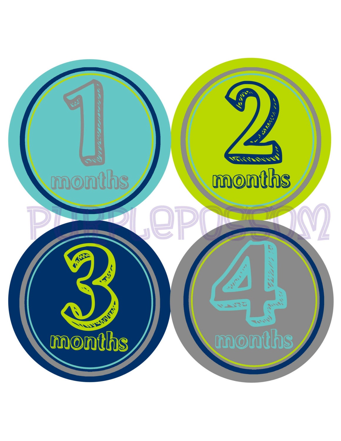 Baby Month Stickers Baby Boy Monthly Onesie Stickers Monthly Baby Sticker Boy Baby Shower Gift Photo Prop Baby Milestone Sticker