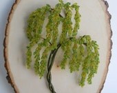 Willow  Beaded  Wire Tree Sculpture on wood handmade wall décor