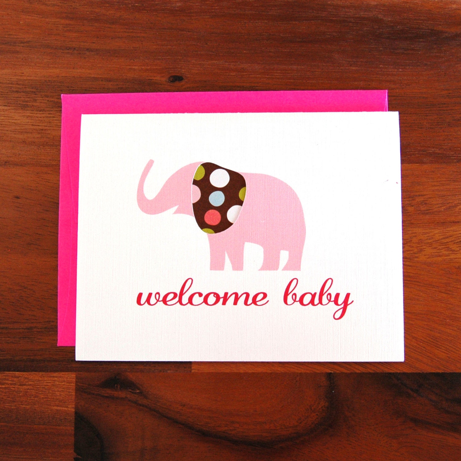 Welcome Baby Elephant - Greeting Card