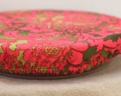 Bowl Cover, protector, transportation, mixing, salad, red, pink damask.