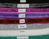 13 color , 1 yard each 5/8" glitter elastic trim FOE Bella twist ties