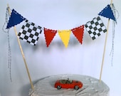 Cake Topper Boys Race Car Flags, Nascar, Monster Truck Cake Bunting Flags Il_170x135