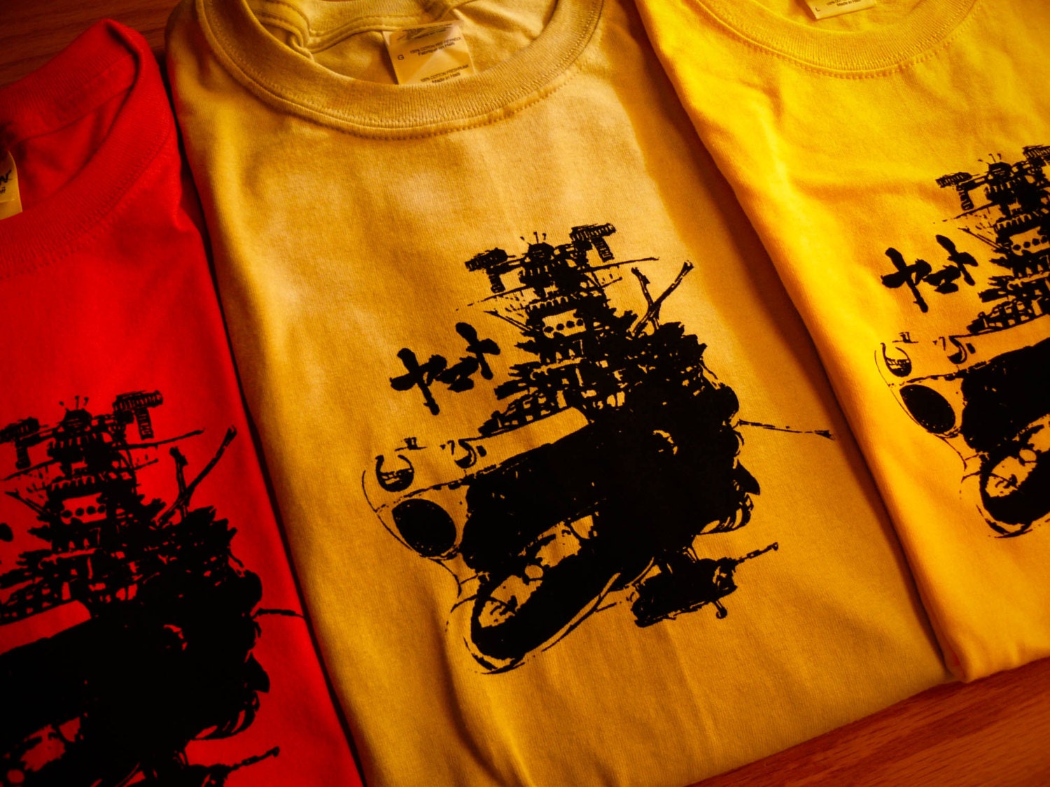 Star Blazers Inspired Space Battleship Yamato Screenprinted T-Shirt