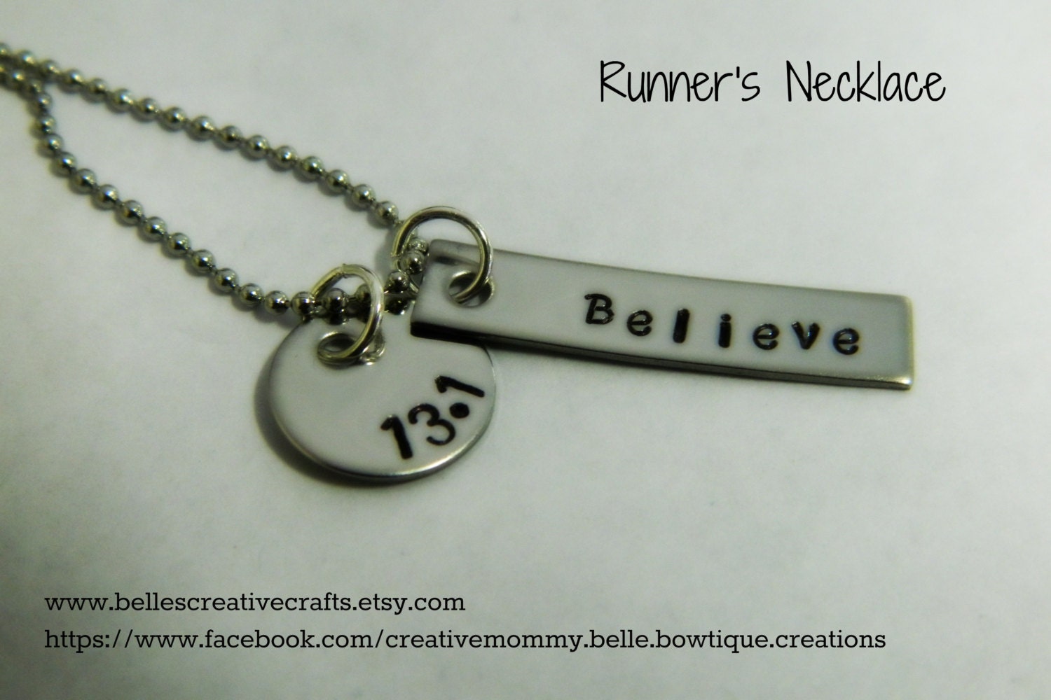 Runners Necklace....Hand Stamped Keepsake....Marathon Necklace....Athlete......Celebrate your accomplishment