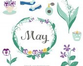 CLIP ART - May - for commercial and personal use