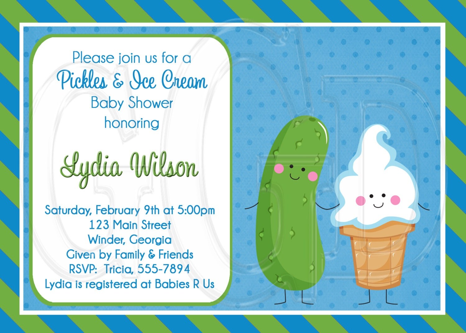 ... Baby Shower or Sprinkle (for 2nd or 3rd Child) Invitation-Digital File