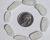 White Top Drilled Seaglass Beauties