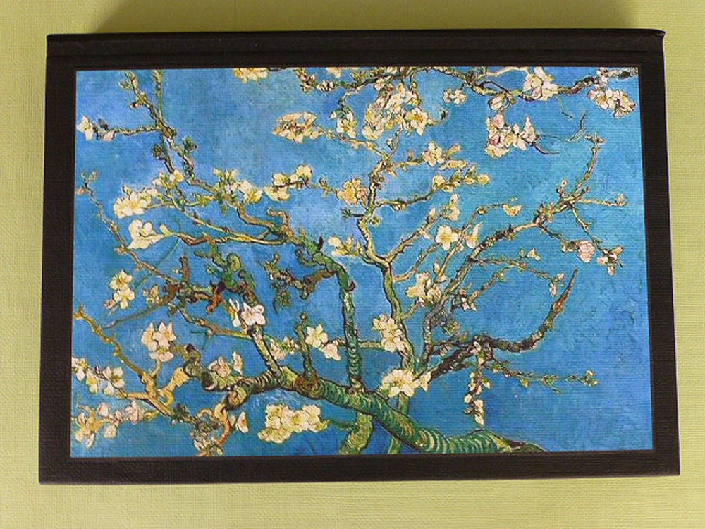 Kindle Cover, Kindle Fire HD Cover, Hardcover, Cover for Kindle, Handmade, Van Gogh Almond Blossom Print, KFCHD 1