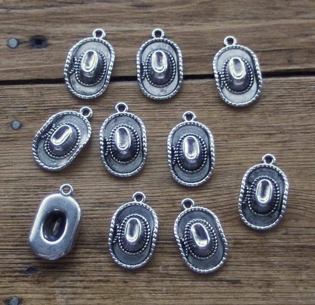 10 Cowboy Hat Charms