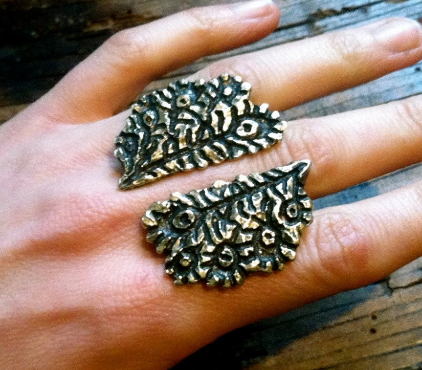 Wild Brass Peacock Ring