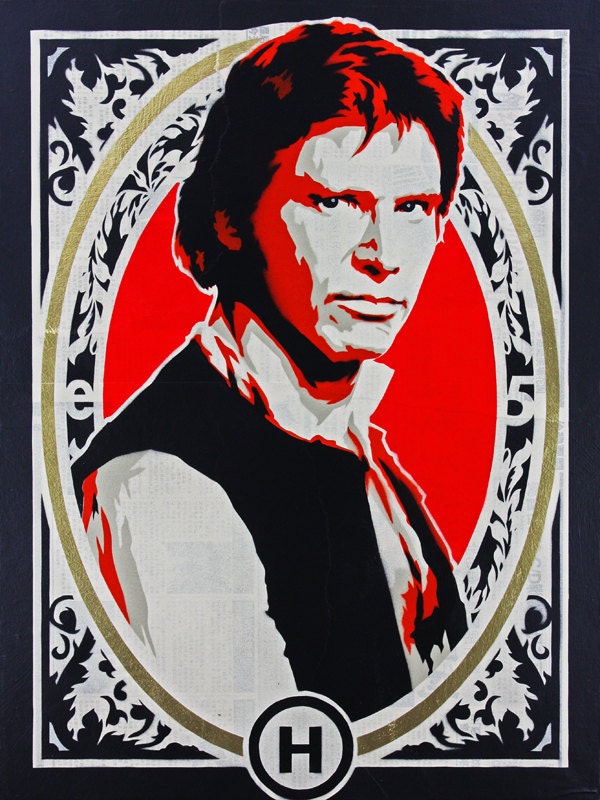 Stenciled Han Solo Print