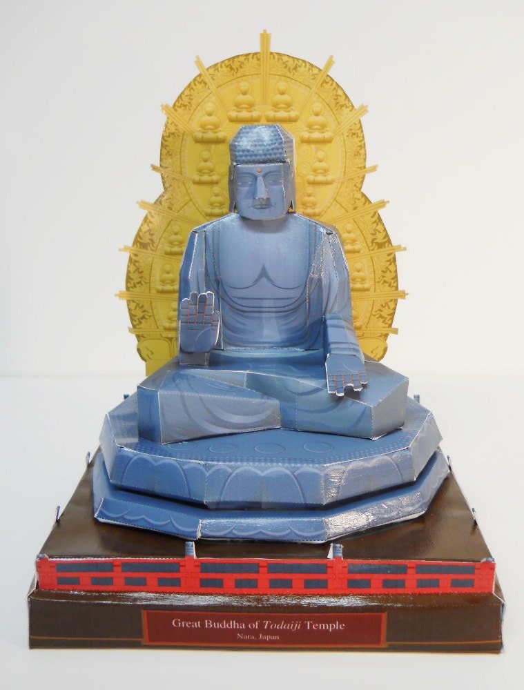 Japanese Papercraft Custom Made Great Buddha of Todaiji Temple, Nara Japan