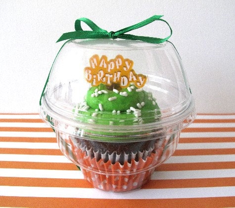 12 Clear Cupcake Boxes Cups Party Favors Weddings Birthdays Baby Bridal Showers
