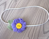 Newborn Flower Headband - purple / yellow