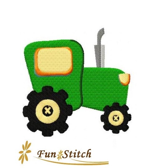 Tractor Machine Embroidery Design By Funstitch On Etsy