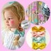 Studded Bow Hair Clip - Baby Hair Clip, pastels